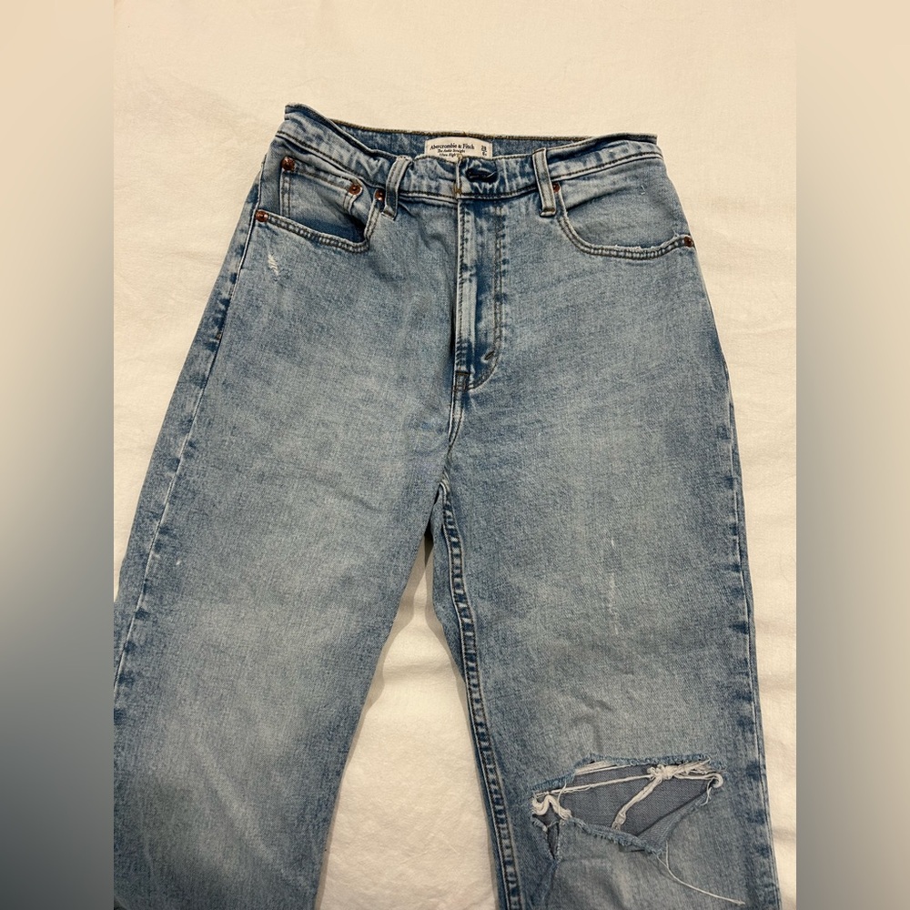 Abercrombie & Fitch Women's Ankle Straight Ultra High Rise Jeans